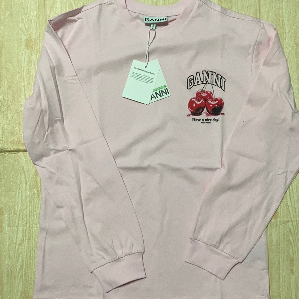 Women’s Ganni Long Sleeve Fruit T-Shirt size Small